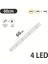 Şarjlı Hareket Sensörlü LED Şerit Çift Modlu Sensörlü Veya Sürekli Işık Yatak Odası Banyo Mutfak Çalışma Odası Aydınlatma Ayarlanabilir 3 Farklı Işık Rengi 60CM 4'lü Işık (BS-1999-05) 3