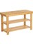 Ayakkabı Rafı, Ayakkabı Dolabı, Oturma Banklı, Bambu, 3 Raf Zeminli, 70 x 28 x 45 Cm, Koridor, Banyo, Oturma Odası ve Antre Için Ideal LBS04N 1