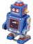 Robot Oyuncak, El Yapımı, Dekoratif, Ilginç, Vintage Kurmalı Robot, Restoran ve Kafe Için (Blue) 4
