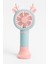 Geyik Boynuzlu Mini El Fanı, 20 cm Taşınabilir Şarjlı Masaüstü Fan, Tek Kademeli Hız, Kompakt Fan Tasarımı, 7 cm Çaplı Vantilatör, USB Şarjlı, Çocuklar Için Uygun 1