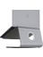 Alüminyum Laptop Stand – MacBook &amp; 10-17” Dizüstü Bilgisayarlarla Uyumlu, Ergonomik Yükseltici, Isı Dağıtıcı, Sabit Masa Standı, Rain Design Stil Uyumlu Gümüş 3
