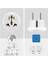 2 Adet Evrensel Uluslararası Priz Fiş Adaptör Çevirici 16A 250V Seyahat Fişi Dönüştürücü Adaptörü, 200'DEN Fazla Ülkede Abd/avustralya/uk, Ce Sertifikalı 3