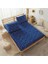 Çift Kişilik Ara Ölçü Lacivert Yıldız Desenli Lastikli Çarşaf Takımı - 140X190 1