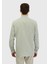 Açık Yeşil Çizgili Casual Fit Dokuma Casual %100 Pamuk Gömlek 3