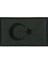 Nakış Turkey Türkiye Türk Bayrakları Nakış Işleme Arma Patch Peç 5x8 cm Haki Siyah 1