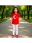 Çocuk Unisex Bisiklet Yaka Kırmızı Türk Bayraklı T-Shirt 3
