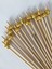 15 cm Uzun Kürdan - 30 Adet Dekoratif Gold Çizgili Inci Boncuklu Kokteyl Karıştırıcı 2