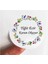 48 Adet 4 cm Kişiye Özel Çiçekli Kuran Okuyor Baskılı Mat Etiket Sticker 3