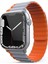 Zengezur Movenchy Apple Watch 42MM Mo-Wb1 Çift Renk Mıknatıslı Silikon Kordon - Gri-Turuncu 1