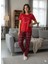 Kadın Kırmızı Yazlık Pijama Takım 1