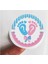 48 Adet 4 cm Pembe Mavi Bebek Ayağı Baskılı Mat Etiket Sticker - Baby Shower Partisi- 3 1