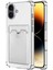 Apple iPhone 17 Uyumlu Kartlıklı Kılıf Darbe Emici Köşe Korumalı Cüzdanlı Esnek Silikon Kapak - Şeffaf 1