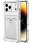 Apple iPhone 17 Pro Uyumlu Kartlıklı Kılıf Darbe Emici Köşe Korumalı Cüzdanlı Esnek Silikon Kapak - Şeffaf 1