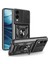 Samsung Galaxy S25 Edge Uyumlu Tank Kılıf Yüzüklü Standlı Extra Darbe Koruma Zırhlı Outdoor Kapak - Siyah 1