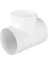 Havalandırma Sistemi Için T Parçası 100 mm Üç Yönlü Boru Bağlantısı, Yuvarlak, 100 Mm/10 Cm, Beyaz, KO100-26 1