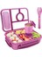 Lunch Box For Kids,bento Box Çocuk Beslenme Kutusu,yetişkin Öğle Yemeği KUTUSU,1300ML-5 Bölmeli Sosluklu ve Çatal Bıçaklı Öğle Yemeği Kapları,mikrodalga Bulaşık Makinesi (Mor) 1