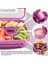 Lunch Box For Kids,bento Box Çocuk Beslenme Kutusu,yetişkin Öğle Yemeği KUTUSU,1300ML-5 Bölmeli Sosluklu ve Çatal Bıçaklı Öğle Yemeği Kapları,mikrodalga Bulaşık Makinesi (Mor) 5