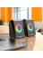 DS100 Kablolu (Usb+3.5mm) 1+1 Stereo Surround Ses 6W Rgb Aydınlatmalı Gelişmiş Ses ve Tak Çalıştır Kolay Kurulum Soundbar 410G Kompakt Masaüstü Hoparlör Siyah (Çifti Olarak Satılır) 2