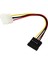 Plus PX-4960 Psu Molex Sata Çevirici, Kasa Içi Hdd/dvd/ssd 4 Pin Molex To Sata Power Güç Kablosu 15 cm 2