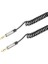 3.5 mm Jack Spiral Aux Ses Kablosu Siyah 1 Metre 3