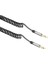 3.5 mm Jack Spiral Aux Ses Kablosu Siyah 1 Metre 4