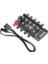 8849 10 Port Fan Power Sata Güç Switch Pwm Çoklayıcı, Sata Power 10 Port Soğutma Fan Splitter Hub, Pc Bilgisayar Soğutma Sistemi Için Kullanılır. 1