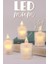 4 Adet Mini LED Mum Seti Pilli Dumansız Alevli Ledli Dekoratif Yapay Mum Dekor Işığı (4 Adet (Eriyen 6 Cm)) 2