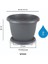 V510 Villa Saksı Set 10 No 35 Litre, 48 Cm, Antrasit 2