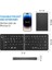 Mini Katlanabilir Bluetooth Klavye Taşınabilir ve Telefon Standı iPhone ile Uyumlu iPad ile Uyumlu Mac ile Uyumlu Android Windows ile Uyumlu Ultra Ince Alüminyum Seyahat Katlanır Siyah Z671 5