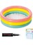 Yumuşak Tabanlı Renkli 3 Boğumlu Baby Pool Çocuk Bebek HAVUZU,86X25 cm ve Pompa+Yama Set, Pompa ve Yama Hediyelidir, Çocuklar Için Aktivite Aile 1