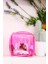 Kapısı Şeffaf Makyaj Malzemeleri Çantası Mini Organizer Poschette (Pembe) 5