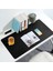 Çift Renk Dikişli Pu Deri Masa Matı 80X40 cm Mousepad, Su Geçirmez Masa Sümeni, Çift Taraflı Kullanım, Dizüstü Bilgisayar/ofis/ev Için, Kaymaz Taban (Siyah ve Koyu Gri) 5