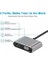 Type-C HDMI VGA USB 3.0 Type 4in1 Video Dönüştürücü Veri Aktarıcı USB Adaptör Notebook ve Macbook ile Uyumlu Gri Tc-26 4