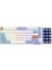 Ajazz AKP815%75 Low Profile Mekanik Klavye, 4.33'' LED Dokunmatik Ekranlı, Programlanabilir Rgb Gasket Kablolu Klavye, 16 Tuşlu Özel Masa Kontrolcüsü (Beyaz Mavi - Brown Switch) 1
