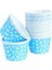 Hediye Sepeti 50'li Açık Mavi Puantiyeli Muffin Kek Kalıbı, Kek Kapsülü Cupcake Kalıbı, Airfryer Uyumlu 1