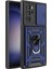 Samsung Galaxy Note 20 Ultra Uyumlu Tank Kılıf Yüzüklü Standlı Extra Darbe Koruma Zırhlı Outdoor Kapak - Lacivert 1