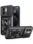 Infinix Smart 9 Uyumlu Tank Kılıf Yüzüklü Standlı Extra Darbe Koruma Zırhlı Outdoor Kapak - Siyah 1