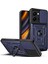 Vivo Y36 Uyumlu Tank Kılıf Yüzüklü Standlı Extra Darbe Koruma Zırhlı Outdoor Kapak - Lacivert 1