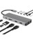 12IN1 Dock Station 2 Adet HDMI Uyumlu 1000 Mbps 4K USB C Adaptörü USB 3.0 VGA RJ45 Pd Için Macbook Pro Tipi C Docking Dizüstü Yer Yapma Istasyonları Type-C Adaptör ZR610 1