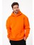 Erkek Oversize % 100 Pamuk Içi Polarlı Yumuşak Dokulu Basic Siyah Kapüşonlu Sweatshirt 1