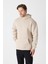 Erkek Oversize % 100 Pamuk Içi Polarlı Yumuşak Dokulu Basic Siyah Kapüşonlu Sweatshirt 4