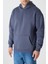 Erkek Oversize % 100 Pamuk Içi Polarlı Yumuşak Dokulu Basic Siyah Kapüşonlu Sweatshirt 2