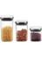 Home Kare Borosilikat Cam Sızdırmaz Vakumlu Erzak ve Bakliyat Saklama Kabı – Havadaki Termisil Kavanoz, Şeker, Un, Makarna, Çay, Kahve ve Kuru Gıdalar Için Ideal (Metal Kapak, 900 Ml) 1