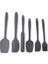 Silikon Mutfak Yardımcısı, 6 Adet Silikon Spatula, Çorba Kaşığı, Fırın Fırçası, Spatula, Isıya Dayanıklı ve Yapışmaz, Paslanmaz Çelik ve Dikişsiz Tek Parça Tasarım Siyah-Gri-Kırmızı (Gri) 1