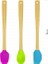 Indigo 3'lü Renkli Bambu Saplı Silikon Spatula Seti Uzun 26CM 4