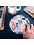 Minimal Renkli Tasarımlı Yuvarlak Mousepad - Mouse Pad - Fare Altlığı 4