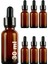 30 ml Metal Kapaklı Damlalık Dropper Şişesi Serum 30 cc Cam Şişe 6 Adet (Siyah Kapak, Amber/kahverengi) 1