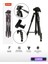 Telefon Kamera Youtuber Tripodu Tripod 47-175CM NP-8850 5