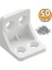 Mobilya Eşya Dolap Köşebent Bağlantı Sabitleme Sabitleyici L Gönye 28X28X28 mm Plastik (50 Adet) 3