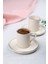 Porselen Platin Kahve Fincan Takımı Kelebek 90CC 2 Kişilik 4 Parça 4